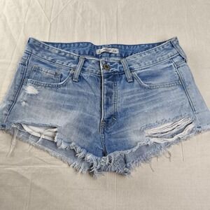 Abercrombie & Fitch Distressed Cutoff Denim Shorts Womens 6 W28